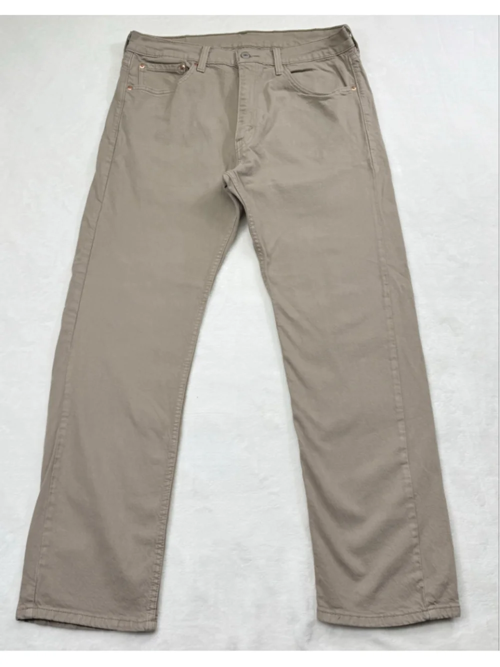 Men's Levi's 505 33x30 Regular Fit Straight Jeans Beige